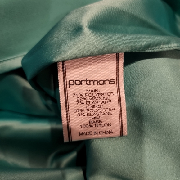 Portmans Green Sleeveless Peplum Dress - Picture 7 of 10